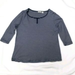 LL Bean 3/4 sleeve knit top sz L